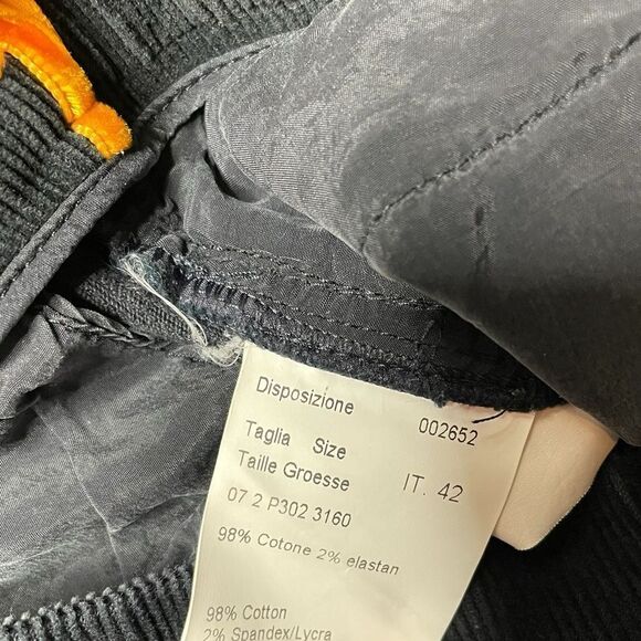 PIAZZA SEMPIONE Uma Corduroy Pants Black Size - Picture 6 of 7